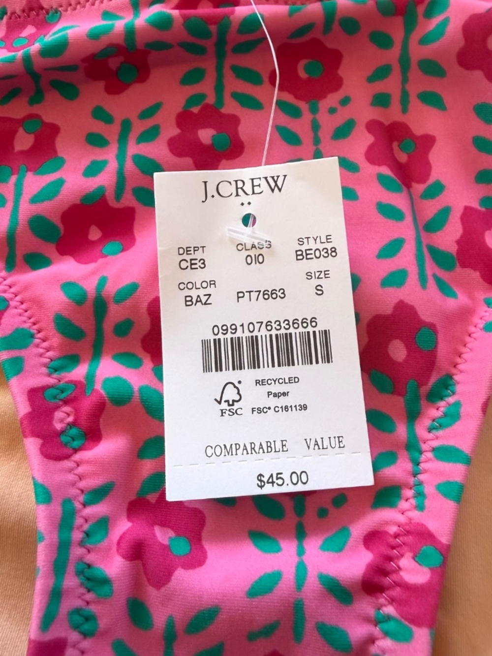 NWT J. Crew Size S Low Rise Swim Bottoms - Picture 3 of 5